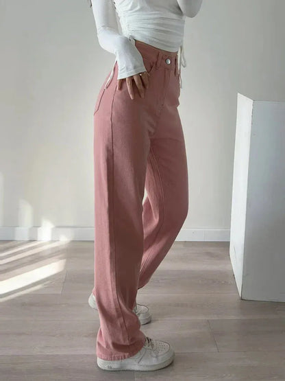Vinterjeans til kvinder, lige model, afslappet og stilfuld