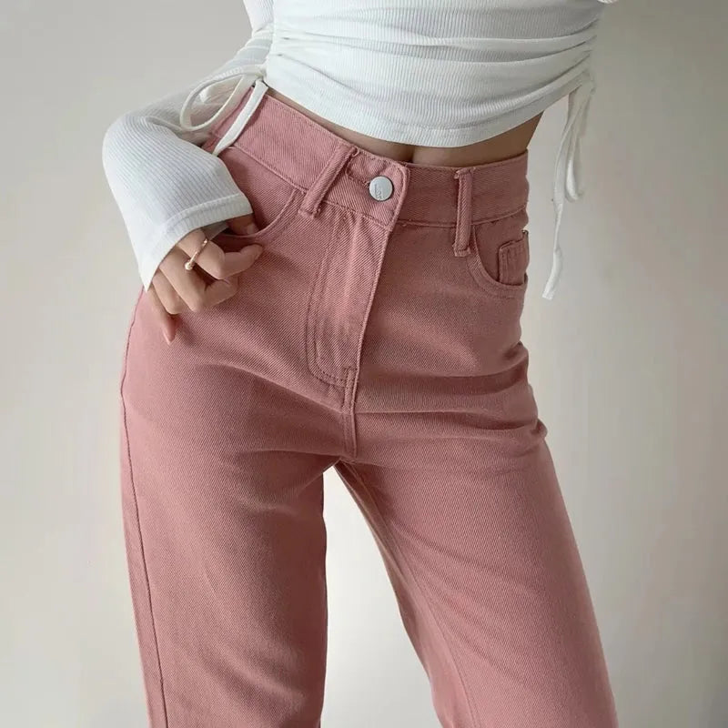Vinterjeans til kvinder, lige model, afslappet og stilfuld