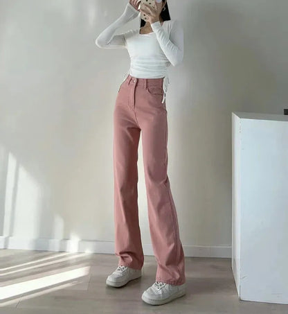 Vinterjeans til kvinder, lige model, afslappet og stilfuld
