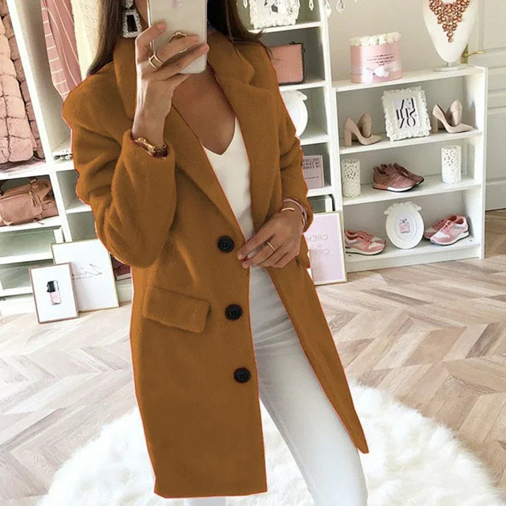 Aurora | elegant lang blazer frakke