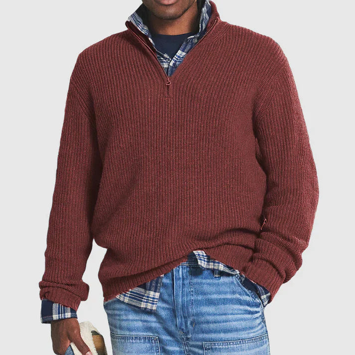 Cashmere sweater med lynlås - Dirk