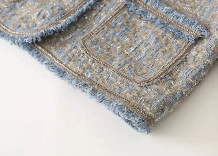 Tweed jakker med frynser, knapper og praktiske lommer til kvinder