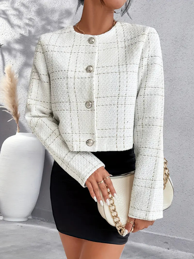 Elegant ternet blazer med knapper - Avari