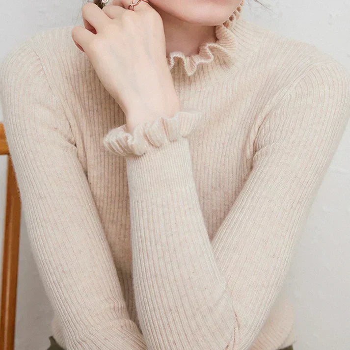 Cashmere sweater - med et elegant twirl design til stilfulde kvinder
