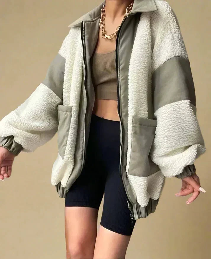 Varme fleecejakker med knapper og lynlås til kvinder