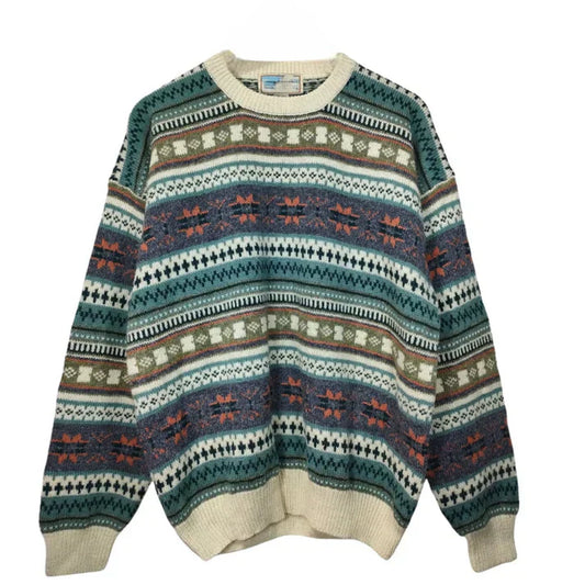 Damesweater - i et trendy vintage aztekisk design