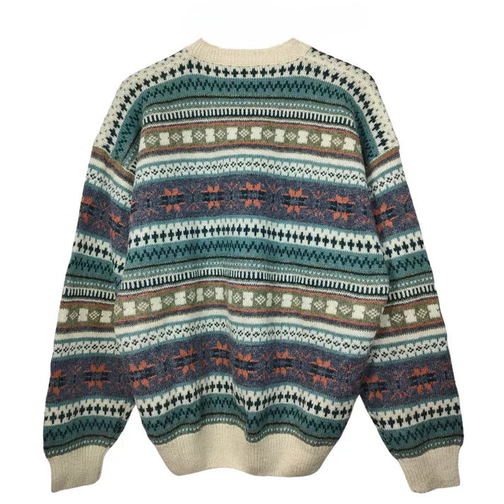 Damesweater - i et trendy vintage aztekisk design