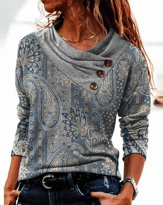 Inès Lavigne – elegant sweater med foldet krave