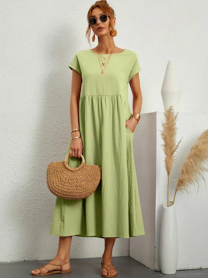 Renee - kortærmet vintage sommerkjole